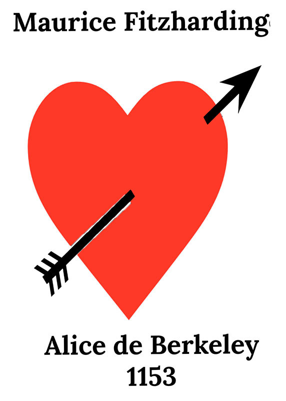 Maurice Fitzharding married Alice de Berkeley in 1153 reuniting the Berkeley Estates