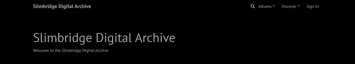 Homepage with login link in top right
